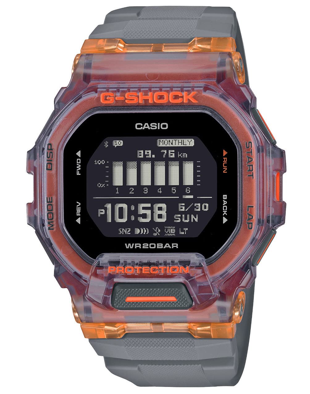 Casio GBD-200SM-1A5ER Mens G-Shock Watch (Ornage)