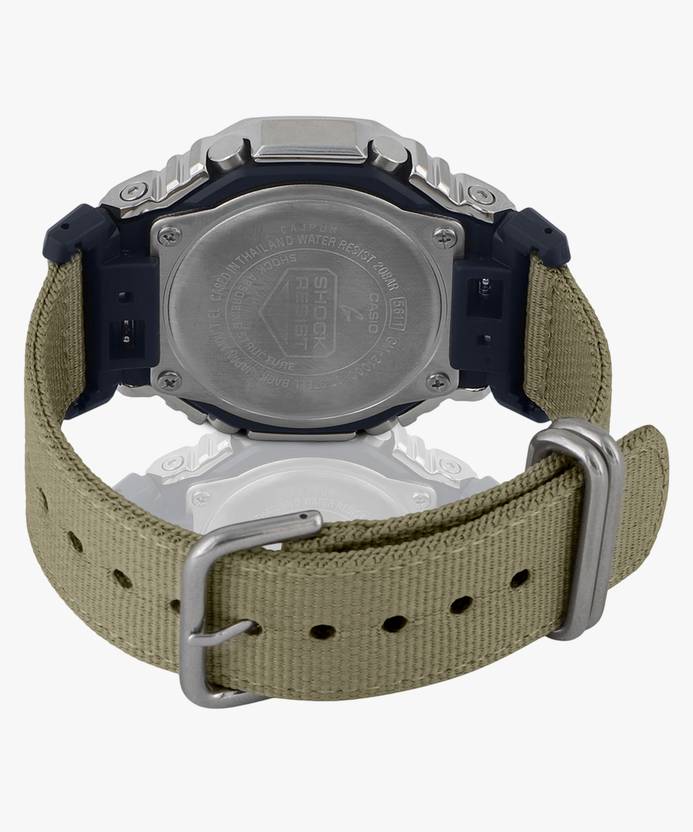 G-SHOCK Black Dial Brown Cloth Band Analog-Digital Watch