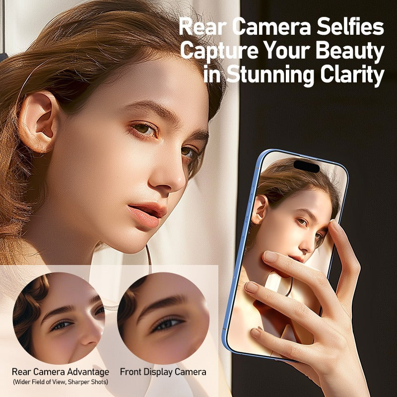 Wireless Magnetic Selfie Screen for Mobile | Phone Mirroring Display for Vlogging, iPhone & Android