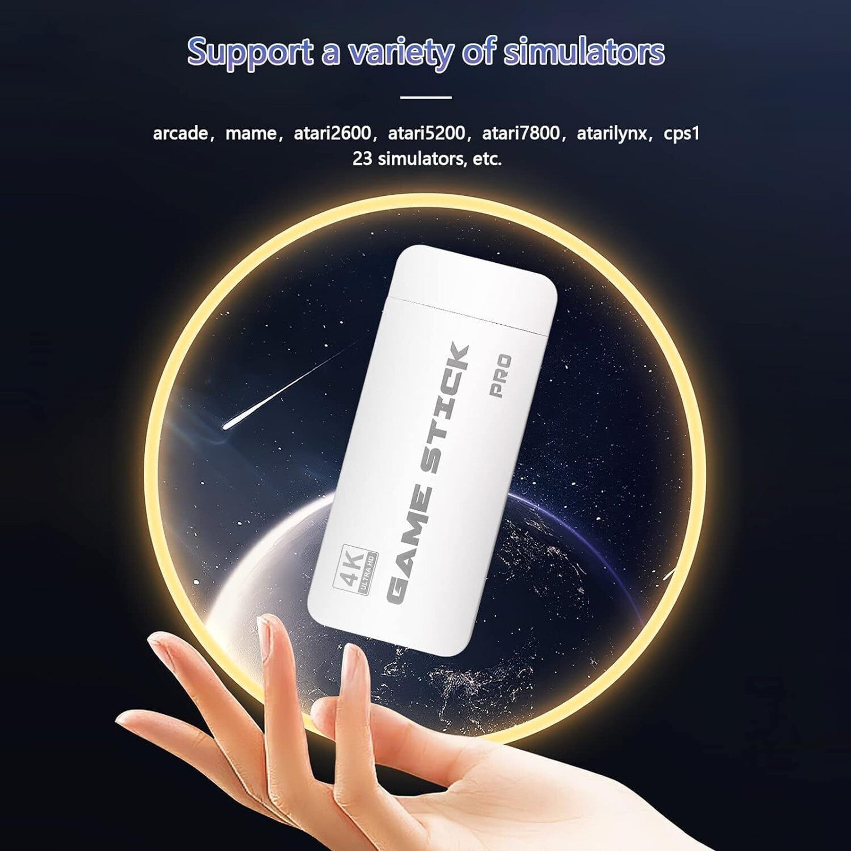 Gamestick Pro 4k HDMI Retro Video Game Console 64 GB with Portable 8 Bit Game Box, 4K HDMI Output 40 Emulators