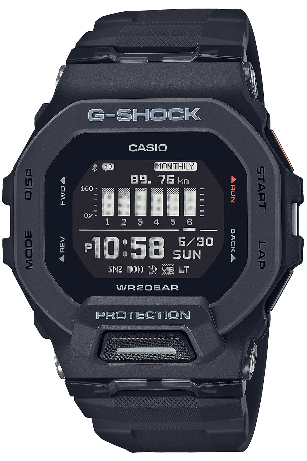 Casio GBD-200SM-1A5ER Mens G-Shock Watch (BLACK)