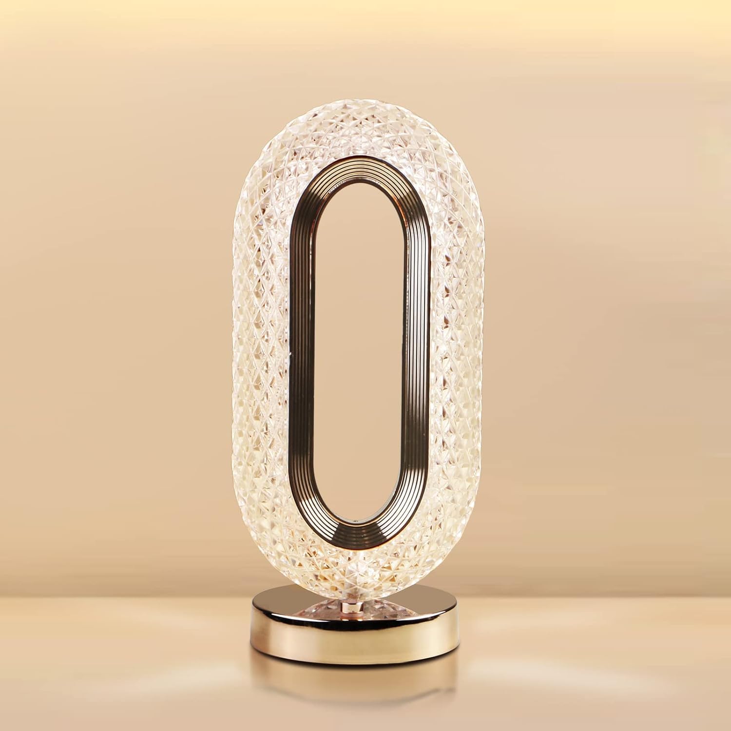 Crystal Oval Shap Table Lamp