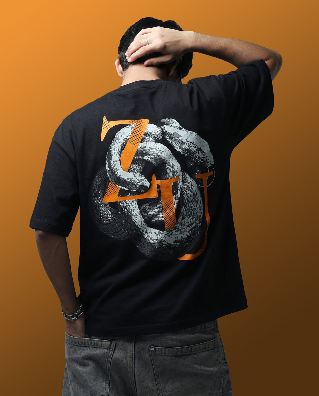 Urban Snake Wrap Back Print Tee