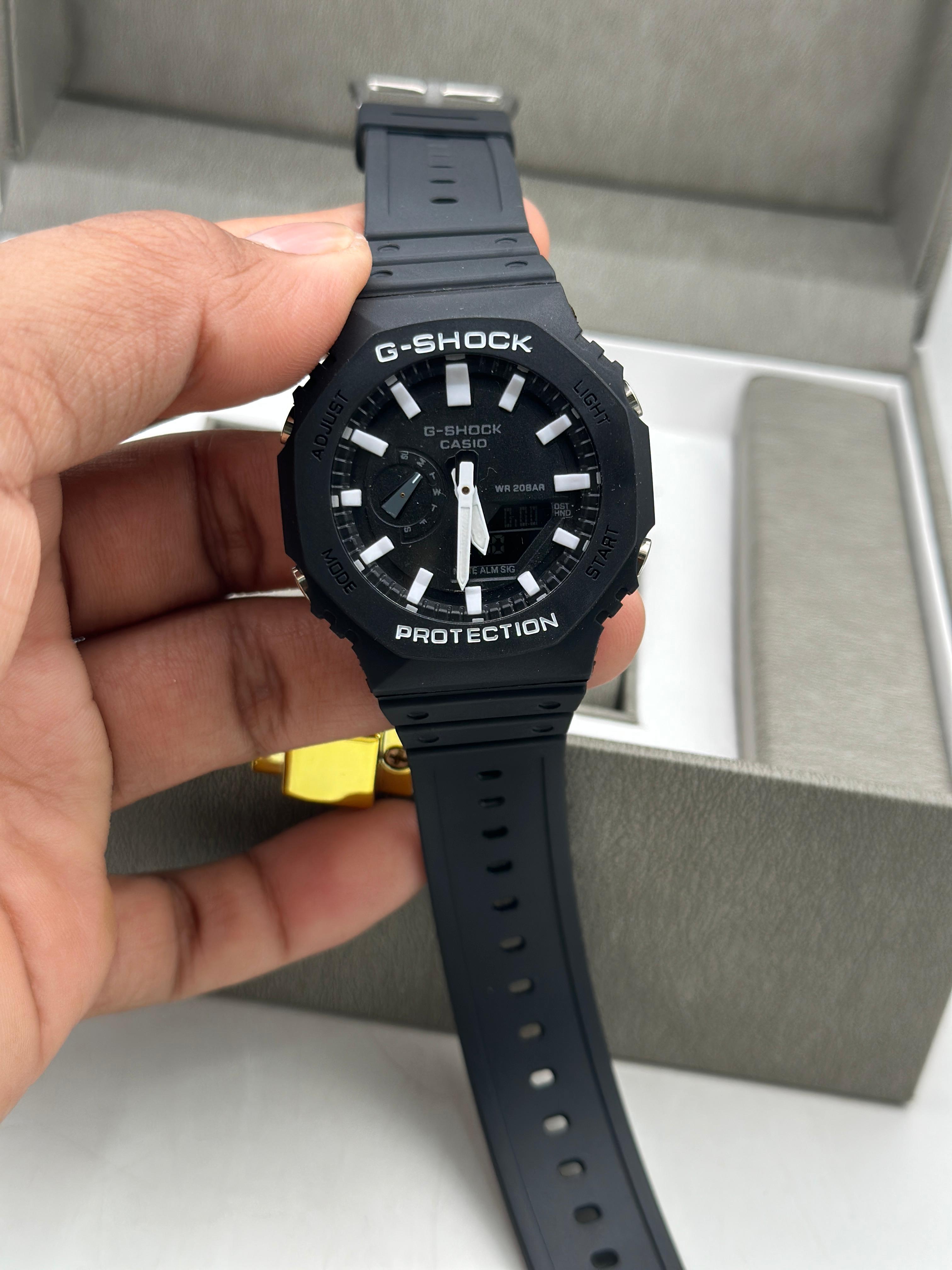 G-Shock Black Dial Resin Strap Analog-Digital Watch