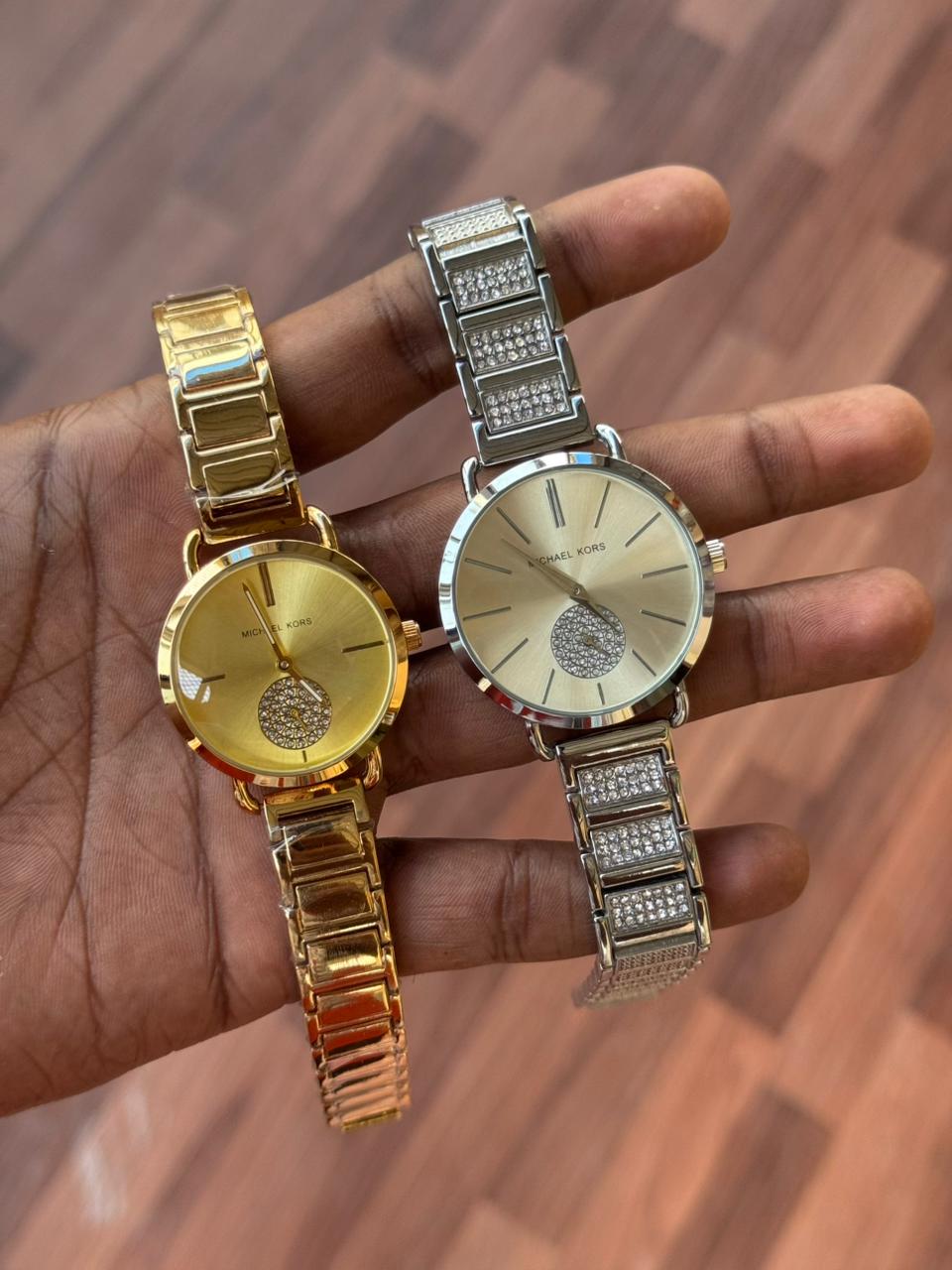 silver-tone Michael Kors Portia women's analog watch