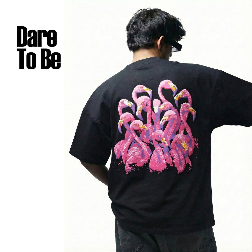 Dare To Be Bold Flamingo Oversized T-Shirt